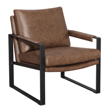 Load image into Gallery viewer, Rosalind Upholstered Accent Chair with Removable Cushion Umber Brown and Gunmetal image

