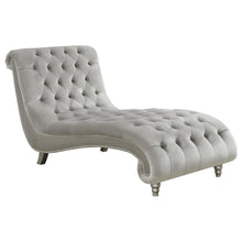 Load image into Gallery viewer, Lydia Tufted Cushion Chaise with Nailhead Trim Grey image
