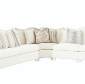 AICO Furniture Chamberi Pie Wedge French Vanilla in Classic Pearl image