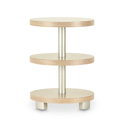 AICO Laguna Ridge Round Chairside Table in Washed Oak image