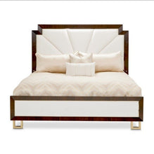 Load image into Gallery viewer, AICO Belmont Place King Panel Upholstered Bed in Espresso

