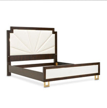 Load image into Gallery viewer, AICO Belmont Place King Panel Upholstered Bed in Espresso
