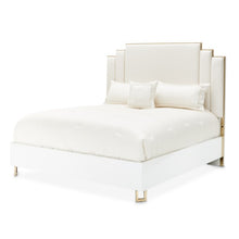 Load image into Gallery viewer, AICO Furniture Palm Gate Queen Platform Bed in Cloud White image
