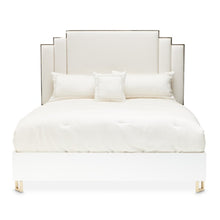 Load image into Gallery viewer, AICO Furniture Palm Gate Queen Platform Bed in Cloud White
