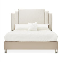 Load image into Gallery viewer, AICO Furniture Palm Gate Queen Upholstered Platform Bed in Clay

