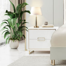Load image into Gallery viewer, AICO Furniture Palm Gate Nightstand in Cloud White
