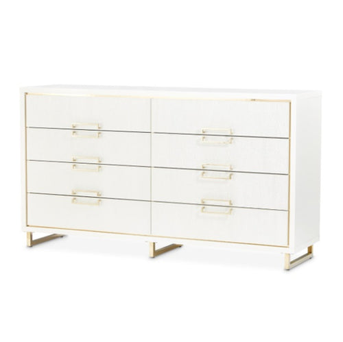 AICO Furniture Palm Gate Dresser in Cloud White image