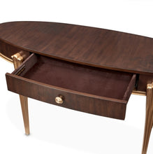 Load image into Gallery viewer, AICO Furniture Camellia Field Vanity Desk in Warm Pecan
