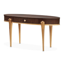 Load image into Gallery viewer, AICO Furniture Camellia Field Vanity Desk in Warm Pecan image
