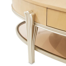 Load image into Gallery viewer, AICO Furniture Camellia Field Oval Cocktail Table in Caramel
