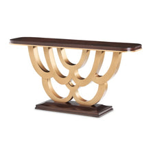 Load image into Gallery viewer, AICO Furniture Camellia Field Console Table in Warm Pecan image
