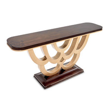 Load image into Gallery viewer, AICO Furniture Camellia Field Console Table in Warm Pecan
