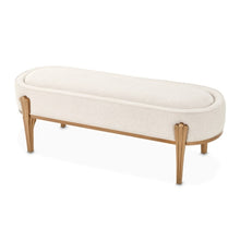 Load image into Gallery viewer, AICO Furniture Camellia Field Bench in Warm Pecan

