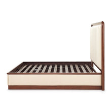 Load image into Gallery viewer, AICO Furniture Mason Park King Channel Tufted Bed in Umber
