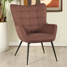 Load image into Gallery viewer, Isla Upholstered Flared Arms Accent Chair with Grid Tufted
