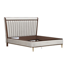Load image into Gallery viewer, AICO Furniture Houston King Channel Tufted Bed in Walnut image
