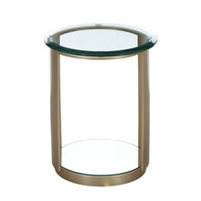 Load image into Gallery viewer, AICO Furniture Houston Chairside Table in Brushed Gold image
