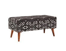 Load image into Gallery viewer, Cababi Upholstered Storage Bench Black and White image
