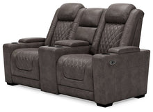 Load image into Gallery viewer, HyllMont Power Reclining Loveseat with Console
