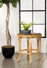 Load image into Gallery viewer, Antonio Round Rattan Tray Top Accent Table Black

