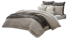 Load image into Gallery viewer, AICO Paragon 9-pc Queen Comforter Set in Taupe image
