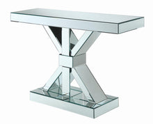Load image into Gallery viewer, Lurlynn X-shaped Base Console Table Clear Mirror image
