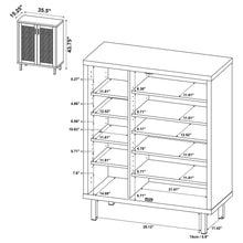 Load image into Gallery viewer, Teller 2-door Shoe Storage Cabinet Natural Oak
