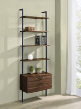 Load image into Gallery viewer, Owens 96-inch 4-shelf Storage Wall Bookshelf Walnut
