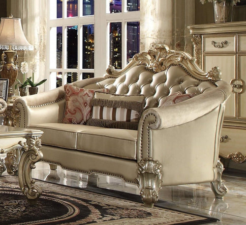 Acme Dresden Loveseat in Gold Patina 53121 image