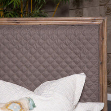 Load image into Gallery viewer, Hudson Ferry Eastern King Diamond-Quilted Panel Bed in Driftwood (Gray Fabric)
