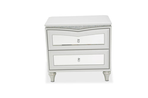 Melrose Plaza Upholstered Nightstand in Dove image