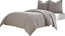 Load image into Gallery viewer, Trent 3-pc Queen Coverlet/Duvet Set in Gray image
