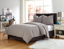 Load image into Gallery viewer, Trent 3-pc Queen Coverlet/Duvet Set in Gray
