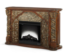 Load image into Gallery viewer, Villa Valencia 2pc Fireplace w/Insert w/Heater and LED Lights in Classic Chestnut
