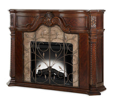 Load image into Gallery viewer, Windsor Court 2pc Fireplace w/Insert, Heater and LED Lights in Vintage Fruitwood image
