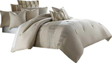 Load image into Gallery viewer, Captiva 9-pc Queen Comforter Set in Neutral image
