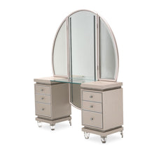 Load image into Gallery viewer, Glimmering Heights Upholstered Vanity w/ Mirror in Ivory 9011058/68-111 image
