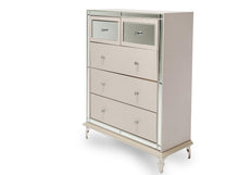 Load image into Gallery viewer, Hollywood Loft Upholstered 5 Drawer Chest in Frost image
