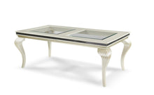 Load image into Gallery viewer, Hollywood Swank Leg Dining Table in Pearl Caviar image

