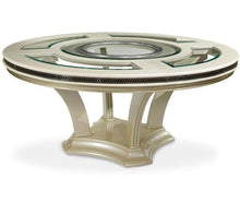 Load image into Gallery viewer, Hollywood Swank Round Dining Table in Pearl Caviar image
