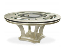 Load image into Gallery viewer, Hollywood Swank Round Dining Table in Pearl Caviar

