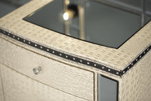 Load image into Gallery viewer, Hollywood Swank Upholstered Vanity in Crystal Croc
