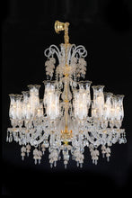 Load image into Gallery viewer, Lighting Garnier 18 Light Chandelier in Clear and Gold
