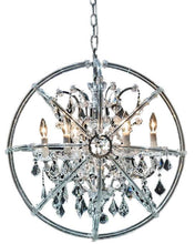 Load image into Gallery viewer, Lighting Pena 6 Light Chandelier in Clear and Chrome image
