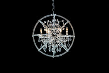 Load image into Gallery viewer, Lighting Pena 6 Light Chandelier in Clear and Chrome
