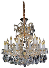 Load image into Gallery viewer, Lighting San Carlo 19 Light Chandelier in Clear and Gold image
