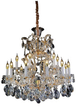 Load image into Gallery viewer, Lighting San Carlo 25 Light Chandelier in Clear and Gold image
