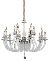 Load image into Gallery viewer, Lighting San Marco 15 Light Chandelier in Opalescent and Chrome image
