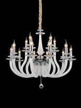 Load image into Gallery viewer, Lighting San Marco 15 Light Chandelier in Opalescent and Chrome
