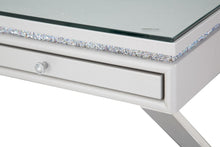 Load image into Gallery viewer, Melrose Plaza Writing Desk with Glass Top in Dove 9019277-217-118
